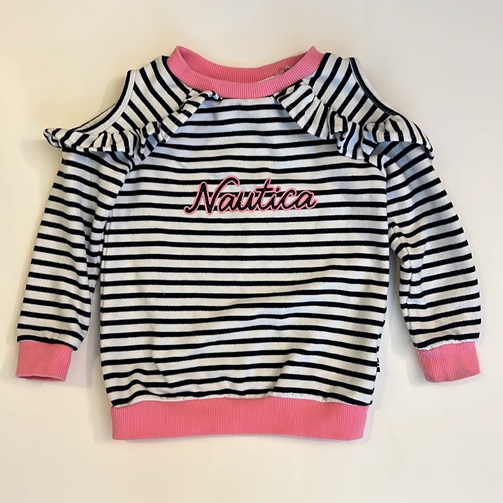 Nautica Toddler Girl Cold Shoulder Sweater Top 24M